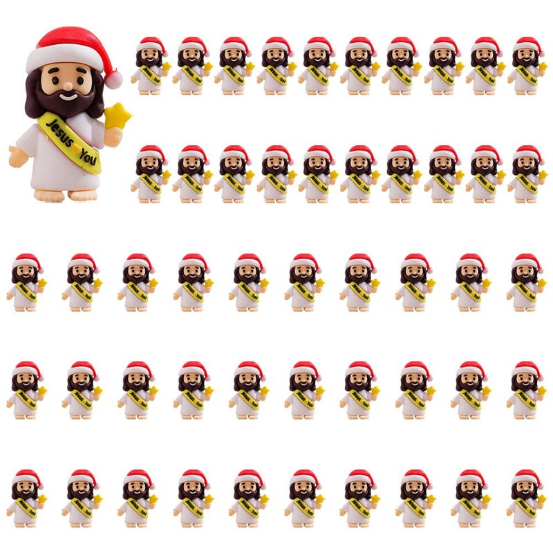 50Pcs Mini Jesus Figures – Bulk Pack of Religious Toy Figurines for Sunday School,Easter Egg Stuffers&Party Favors,Cute Jesus Hide and Seek Game,Christian Classroom Gifts  (Loves You Theme) - Image 1